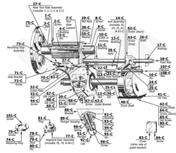 Acme Gridley 4 RB-6 - National Acme Group C - Main Toolslide and Stock Stop