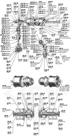 Acme Gridley 2 RB-6 - National Acme Group M - Top Slide and Cross Slide Shafts Drums and Cams