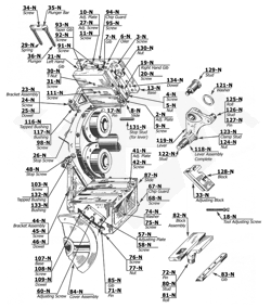 Acme Gridley 2-5/8 RB-6 - National Acme Group N - Lower Cross Slide and Top Slide - Front