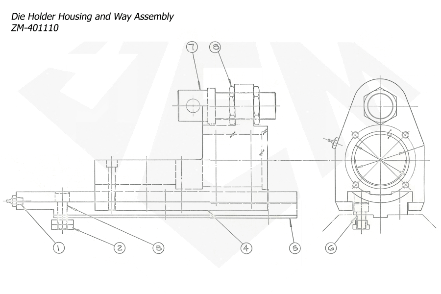 1148-Attachment-Reaming-3rd-6th-7th-Die-Holder-Housing-Way-Assembly