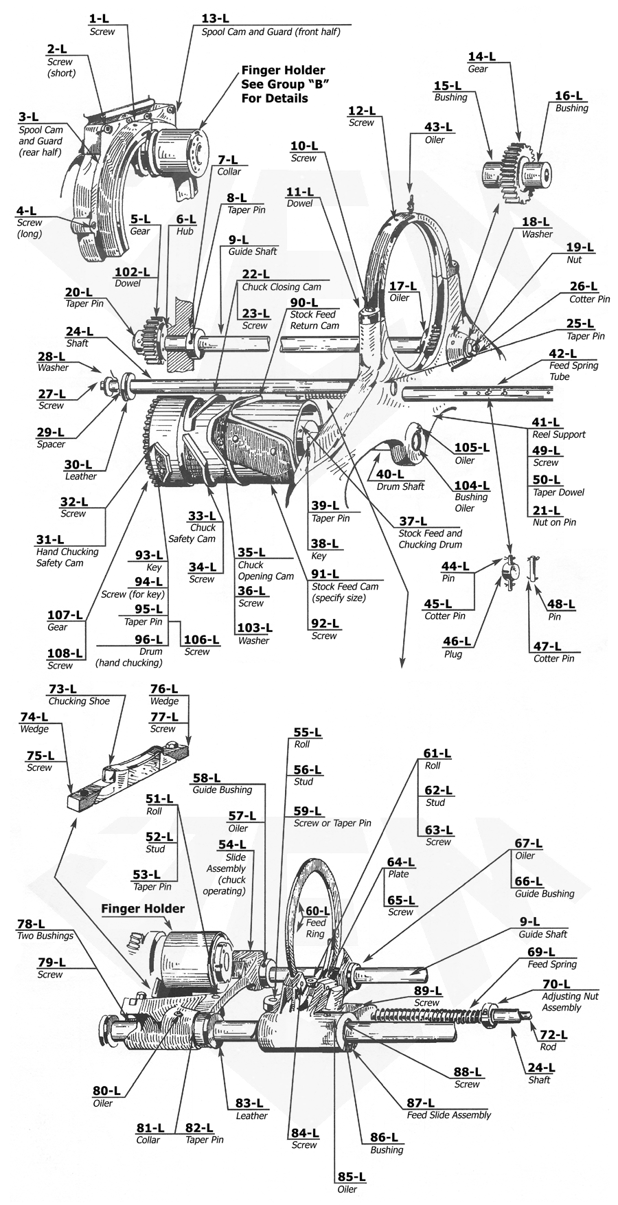 Acme Gridley 1 RA-6 Parts Catalog Group L