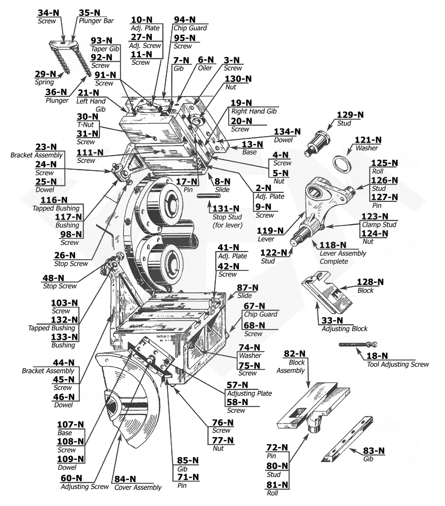Acme Gridley 2 RB-8 Parts Catalog Group N