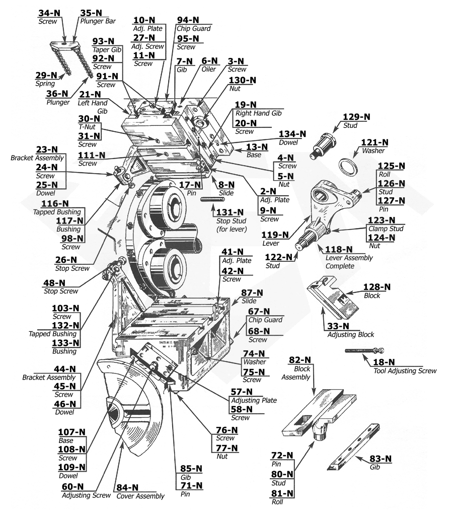 Acme Gridley 2-5/8 RB-6 Parts Catalog Group N