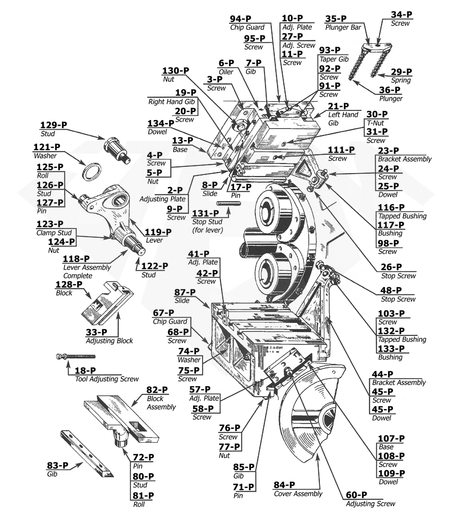 Acme Gridley 1-5/8 RB-8 Parts Catalog Group P